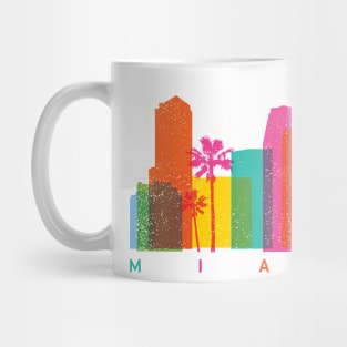 Colorful Miami Theme Park Skyline Mug